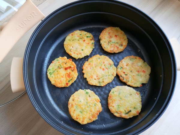 Pan-fried Cod Cakes with Seasonal Vegetables recipe