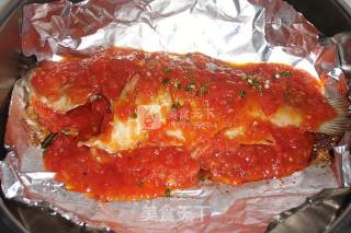 Perch in Tomato Sauce and Tin Foil recipe