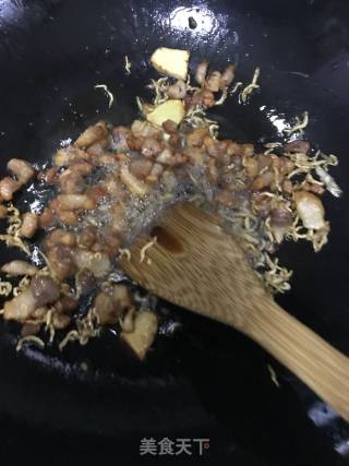 Mushroom and Fish Dried Salted Rice recipe