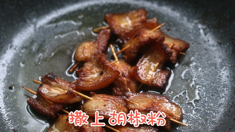 Spicy Toothpick Pork Belly recipe