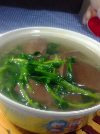 Watercress Pork Blood Soup recipe