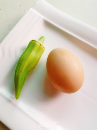 Steamed Eggs with Okra recipe