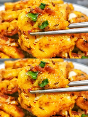 🔥crispy Cumin Tofu❗a Good Meal for Novices in Seconds😋 recipe