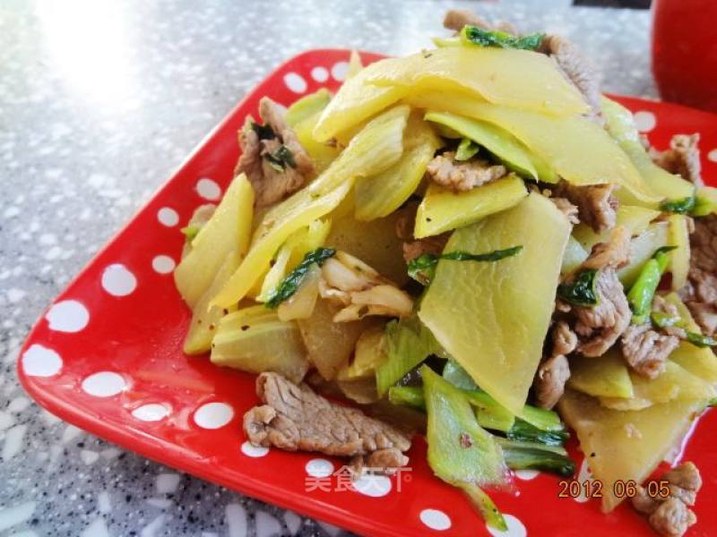 Green Bamboo Shoots Pork Slices recipe
