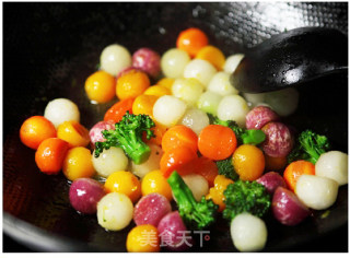 Colorful Summer [fried Five-color Vegetable Balls] recipe