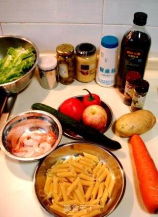 Cool and Delicious—"mustard Assorted Pasta" recipe