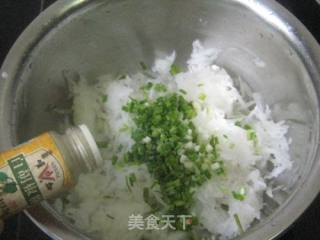 Steamed Dumplings with Scallions and Shredded Radish recipe