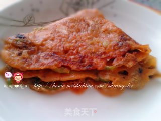 North Korean Cuisine-delicious Spicy Cabbage Pancake 김치전 recipe