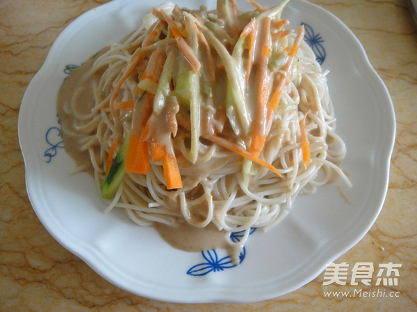 Tossed Noodles with Fermented Bean Curd and Sesame Sauce recipe