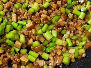 Stir-fried Tofu with Asparagus in Fried Sauce ♥ Minced Meat with Rice 6 recipe