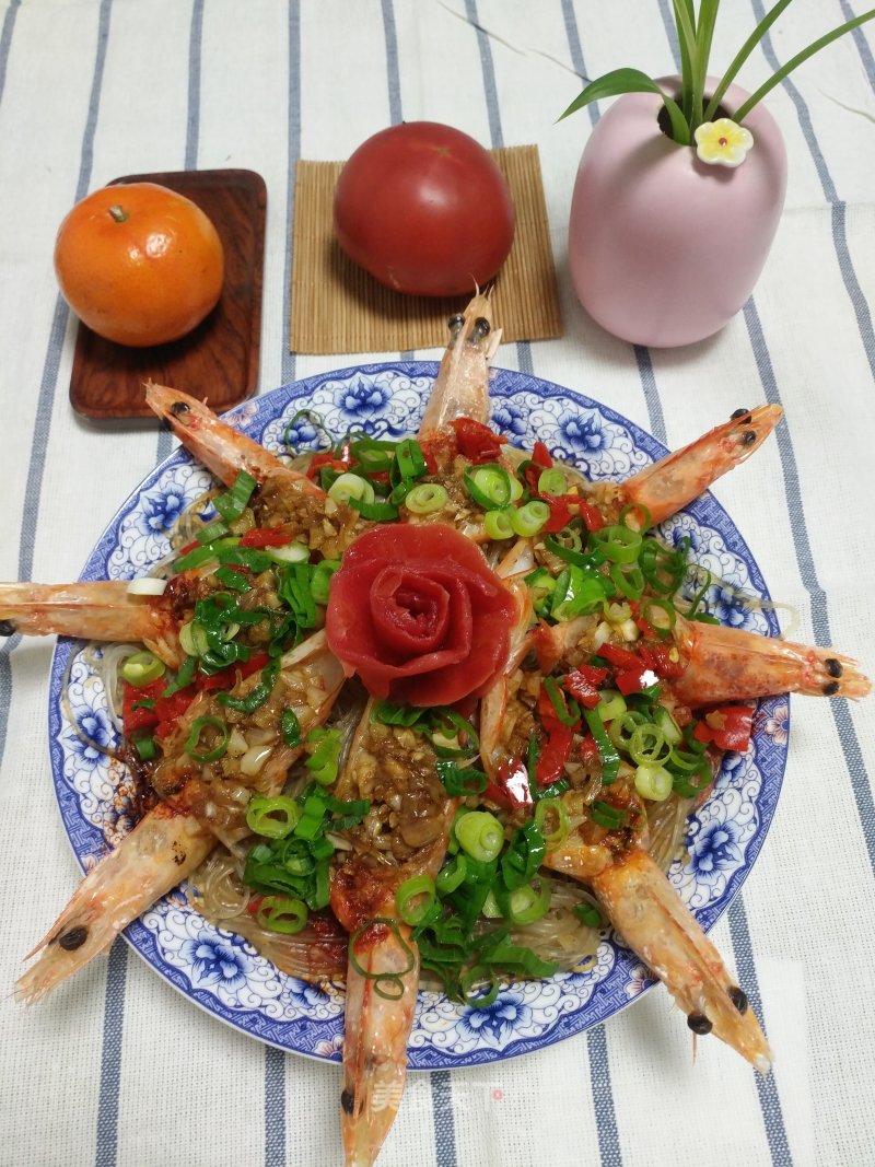 Food-steamed Back Shrimp with Garlic Vermicelli