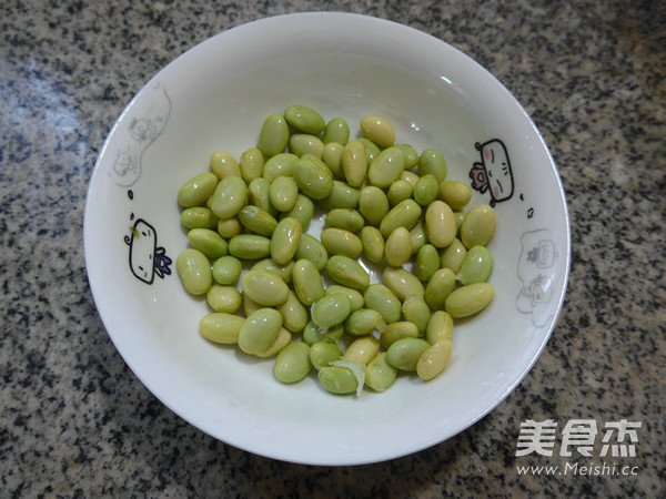 Stir-fried Chinese Yam with Pickled Vegetables and Edamame recipe