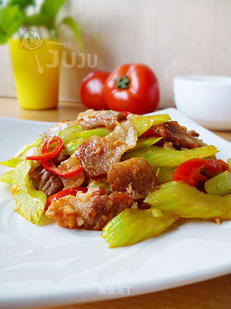 Celery Twice-cooked Pork recipe