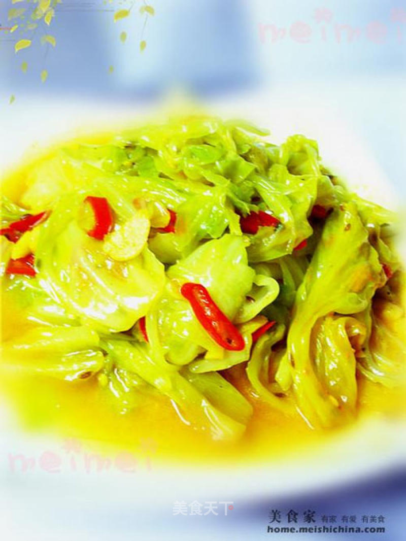 Home-cooked Dishes @@indian Style Hand-sheared Cabbage recipe