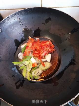 Stir-fried Rice Cake with Pork Belly and Spicy Cabbage recipe
