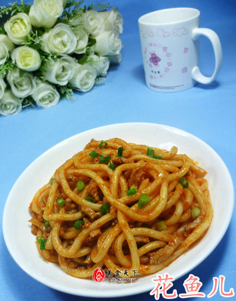 Spicy Fried Udon Noodles recipe