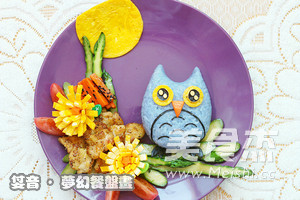 Owl Dinner Plate Painting in The Moonlight recipe