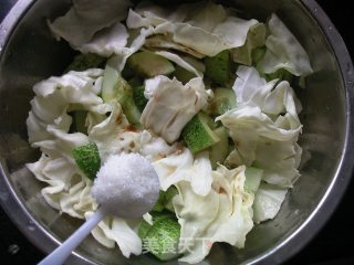 Shredded Cabbage and Patted Cucumber recipe