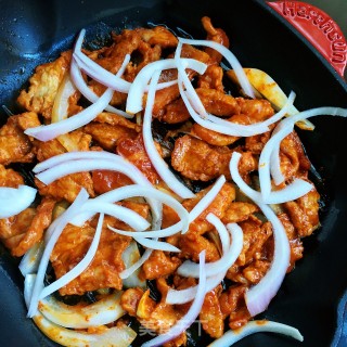 Fried Pork with Korean Spicy Sauce recipe