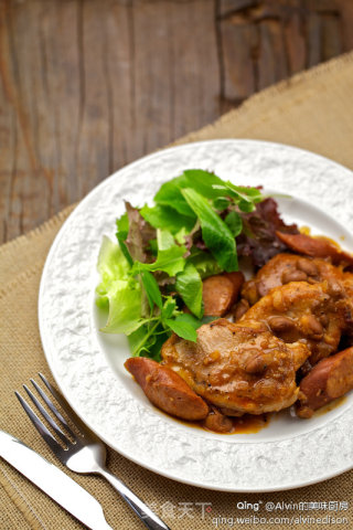 Iberian Pork Loin with Sausage & Beans recipe