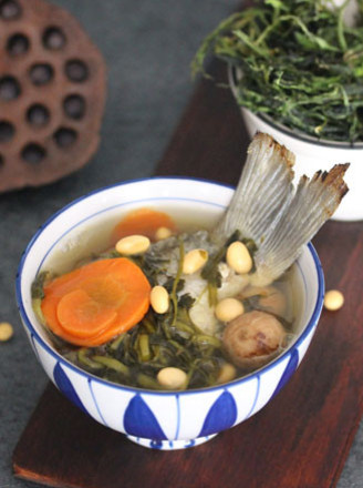 Drink Fish Soup | Watercress and Dried Crucian Carp Soup recipe