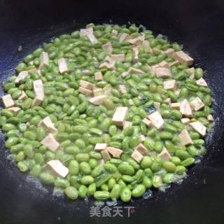 Fried Bean Curd with Edamame recipe