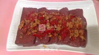 Steamed Pork Blood with Chopped Pepper recipe