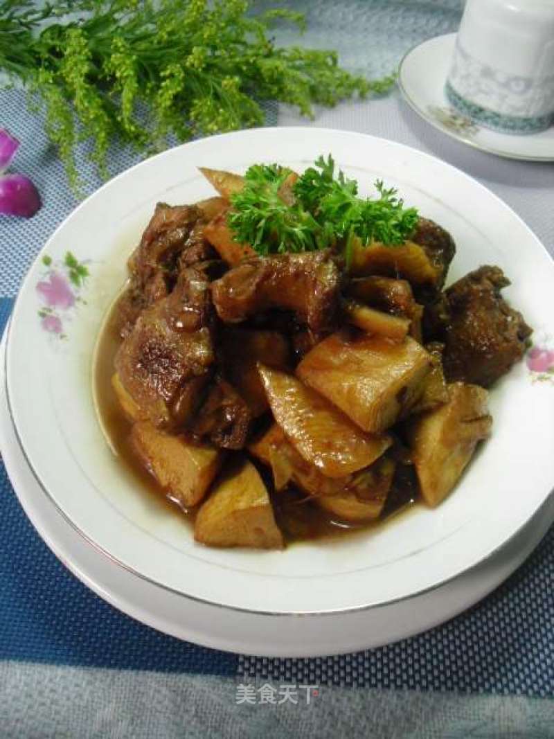 Roasted Spring Bamboo Shoots with Duck Legs recipe