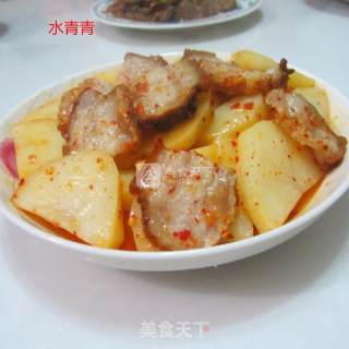 Steamed Potato Chips with Meat recipe
