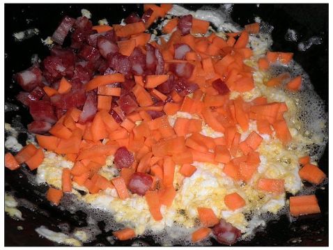 Carrot Sausage Fried Rice recipe
