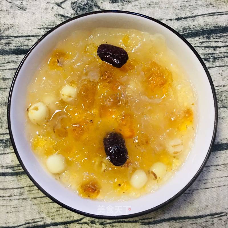 Peach Gum White Fungus Soup recipe
