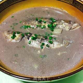 Black Soy Milk and Yellow Tail Fish Soup recipe