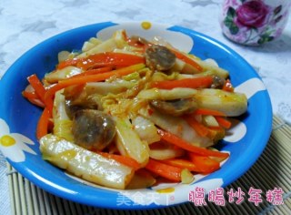 Stir-fried Rice Cake with Sausage recipe