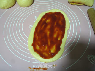 Pork Floss Bread with Tomato Sauce recipe