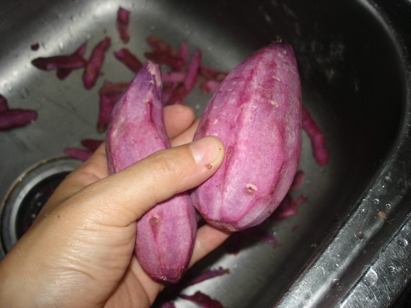 Purple Potato Egg Cake recipe