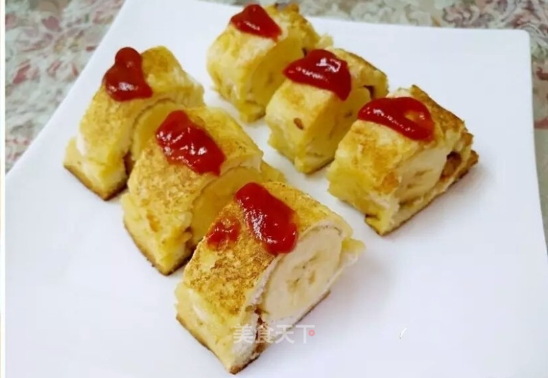 Egg Toast Banana Roll recipe