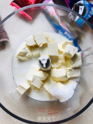 Light Fat Durian Cheese Oreo Cake recipe