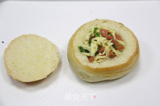 Cheese Egg Ham Bun recipe