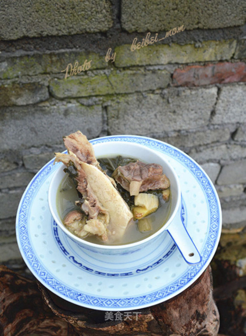 Dried Pork Lung Soup with Bone-bone Cabbage