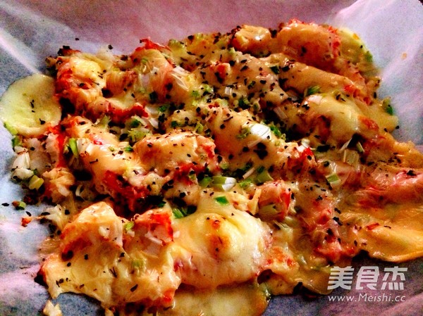 Baked King Crab with Cheese and Crab Congee recipe