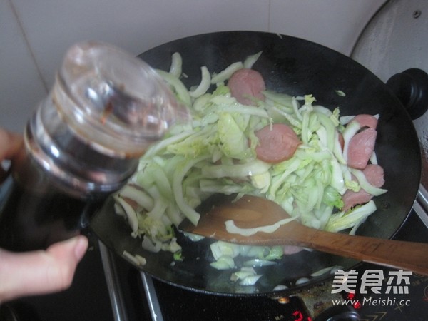 Stir-fried Ham with Silken Head recipe