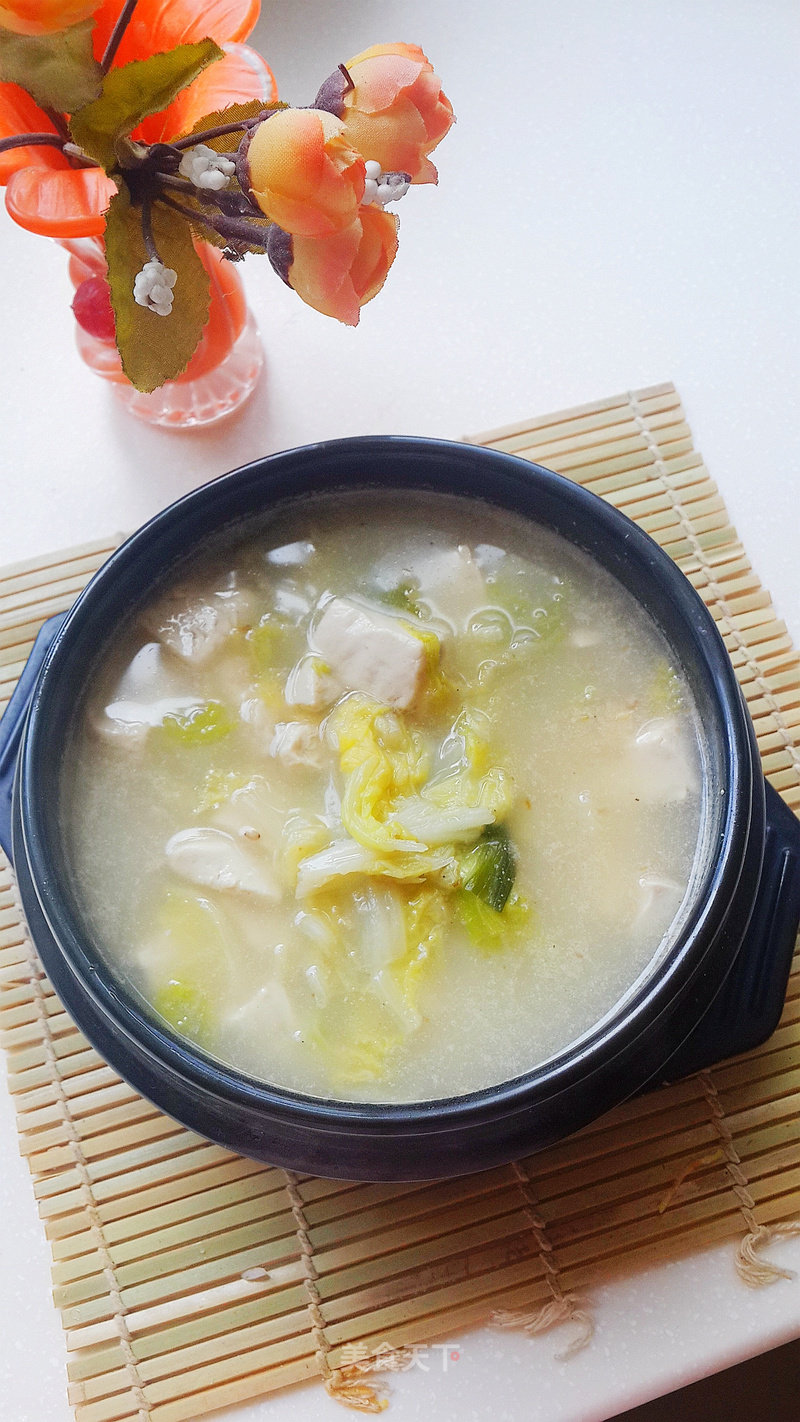 Stewed Tofu with Cabbage in Broth recipe