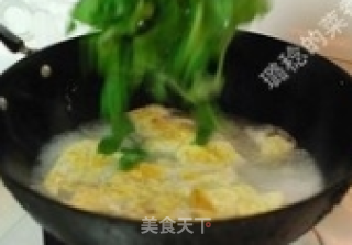 【pea Tip (dianer) Fried Egg Soup】 recipe