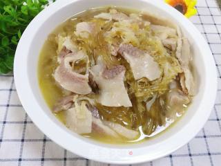 Sauerkraut Stewed White Meat Vermicelli recipe