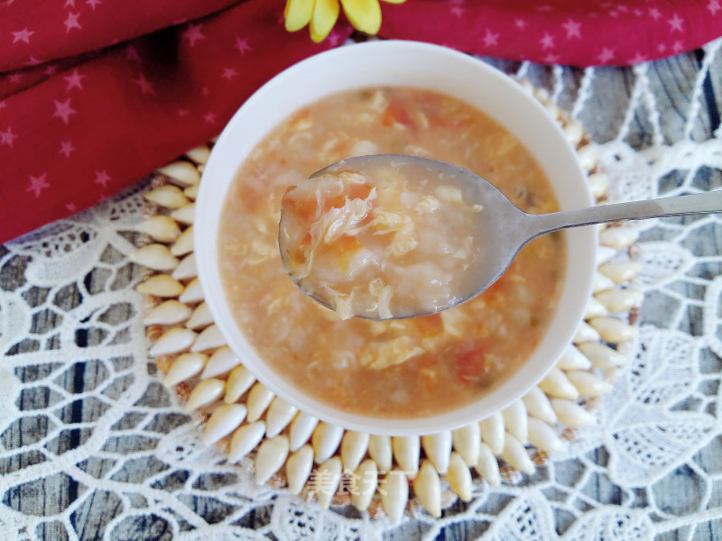 #trust之美#tomato Egg Flower Pimple Soup recipe