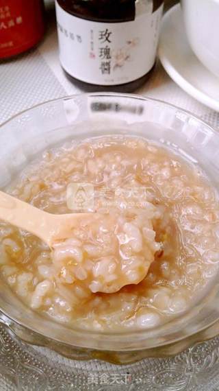 Rose Fragrant Red Rice and Lotus Root Congee recipe