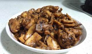 Braised Chicken with Pleurotus Eryngii and Black Bean Sauce recipe