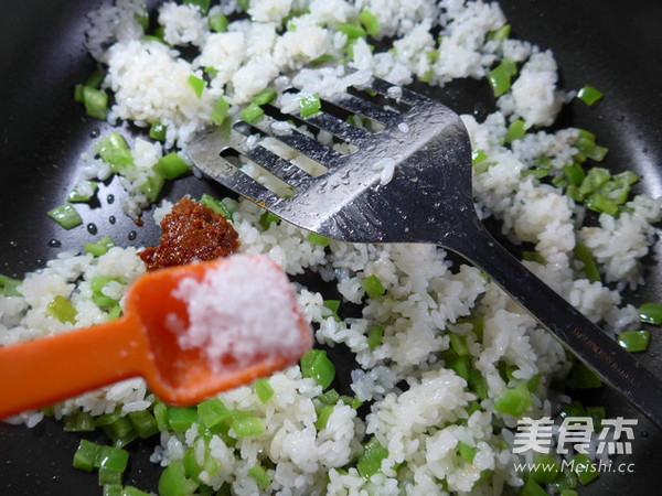 Fried Rice with Beef Sauce and Pepper recipe