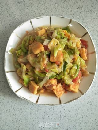 Stir-fried Cabbage with Tofu recipe