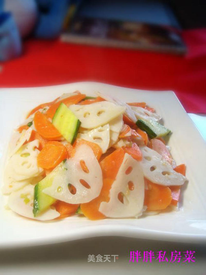 Vegetarian Fried Lotus Root and Carrot Slices recipe